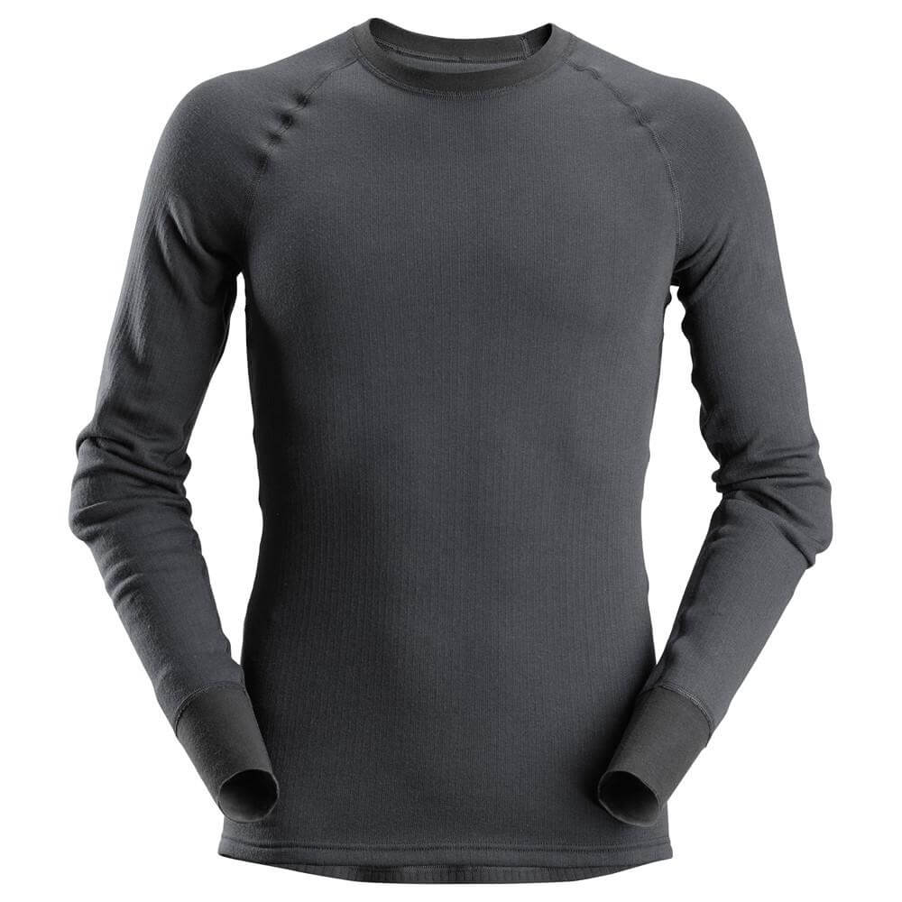Snickers 9444 AllroundWork Shirt and Long John Pants Winter Insulating Base Layer Set Steel Grey left 
