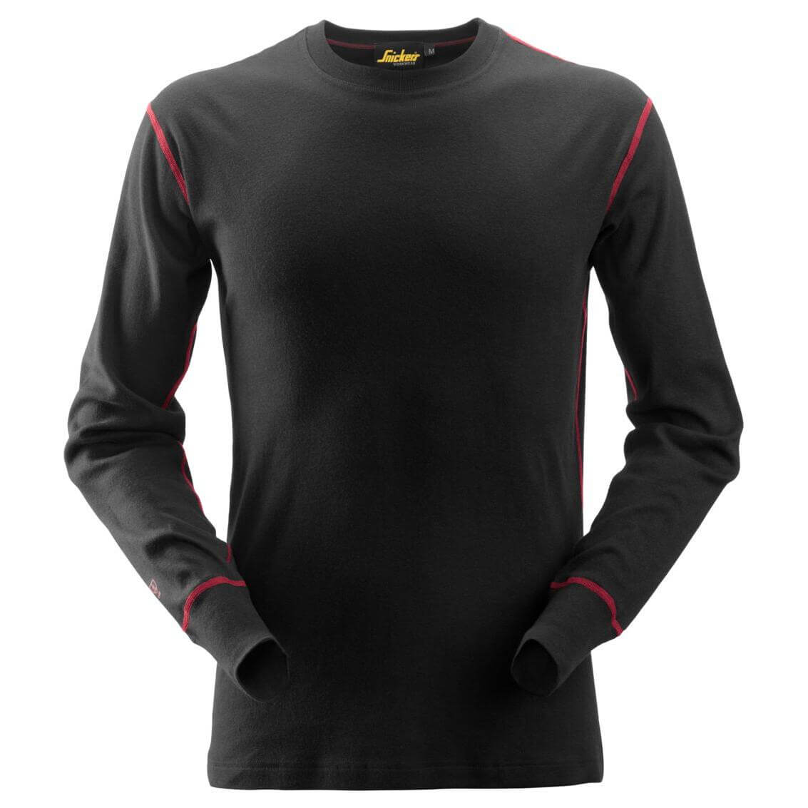 Snickers 9461 Arc Protection Long Sleeve Crew Neck Shirt Black Main #colour_black