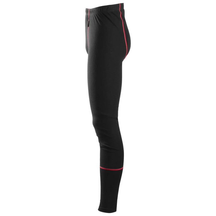 Snickers 9468 ProtecWork Flame Retardant Wool Base Layer Pants Black left #colour_black