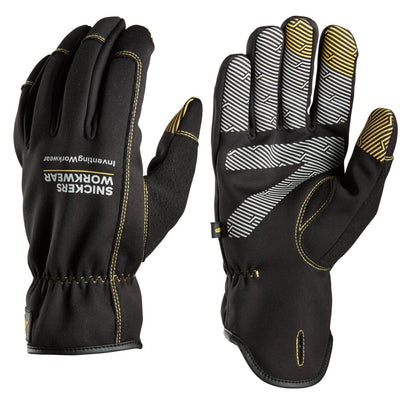 Snickers 9562 Bad Weather Flex Dry Gloves Black Main #colour_black