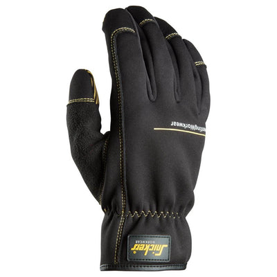Snickers 9562 Bad Weather Flex Dry Gloves Black right #colour_black