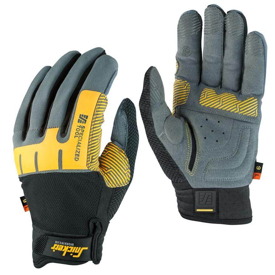 Snickers 9597 Specialized Ultimate Tool Grip Glove Left Rock Grey Black Main #colour_rock-grey-black