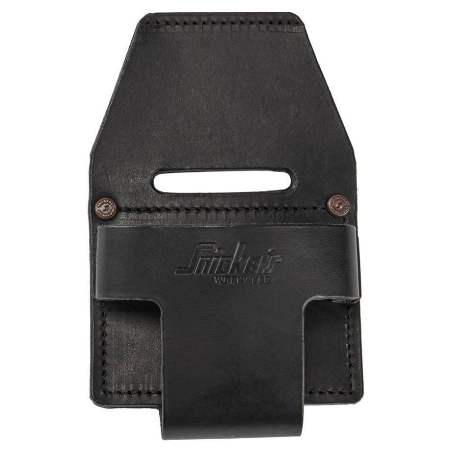 Snickers 9768 Leather Measuring Tape Pouch Black Main #colour_black