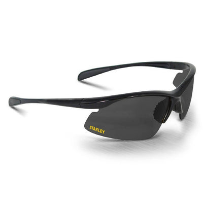 Stanley 10-Base Curved Half-Frame Safety Glasses-Black-Charchoal-Main