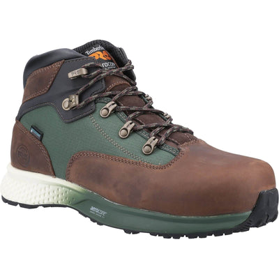 Timberland Pro Euro Hiker Composite Safety Boots Brown/Green 1#colour_brown-green
