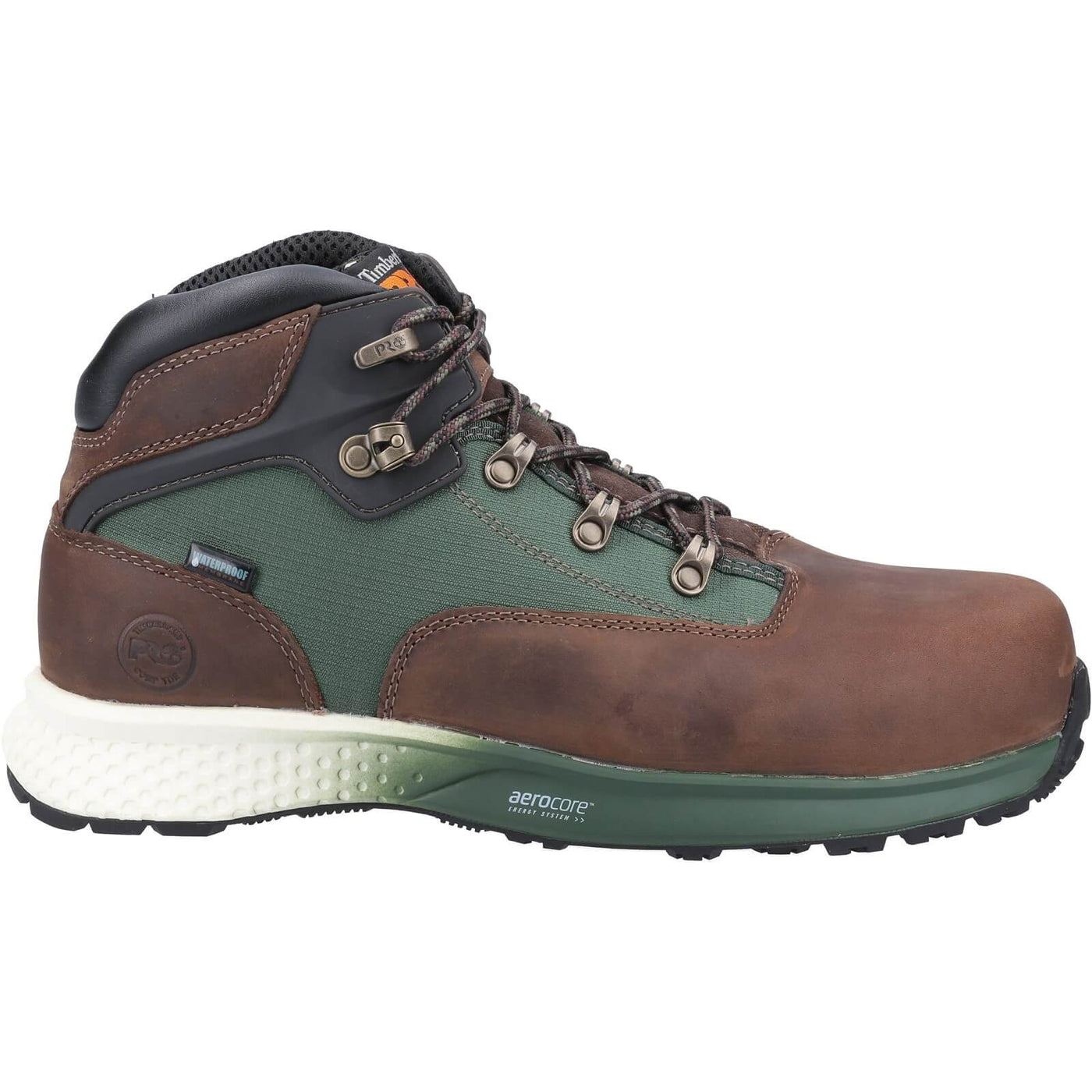 Timberland Pro Euro Hiker Composite Safety Boots Brown/Green 4#colour_brown-green