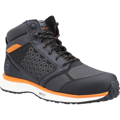 Timberland Pro Reaxion Mid Composite Safety Boots Black/Orange 1#colour_black-orange