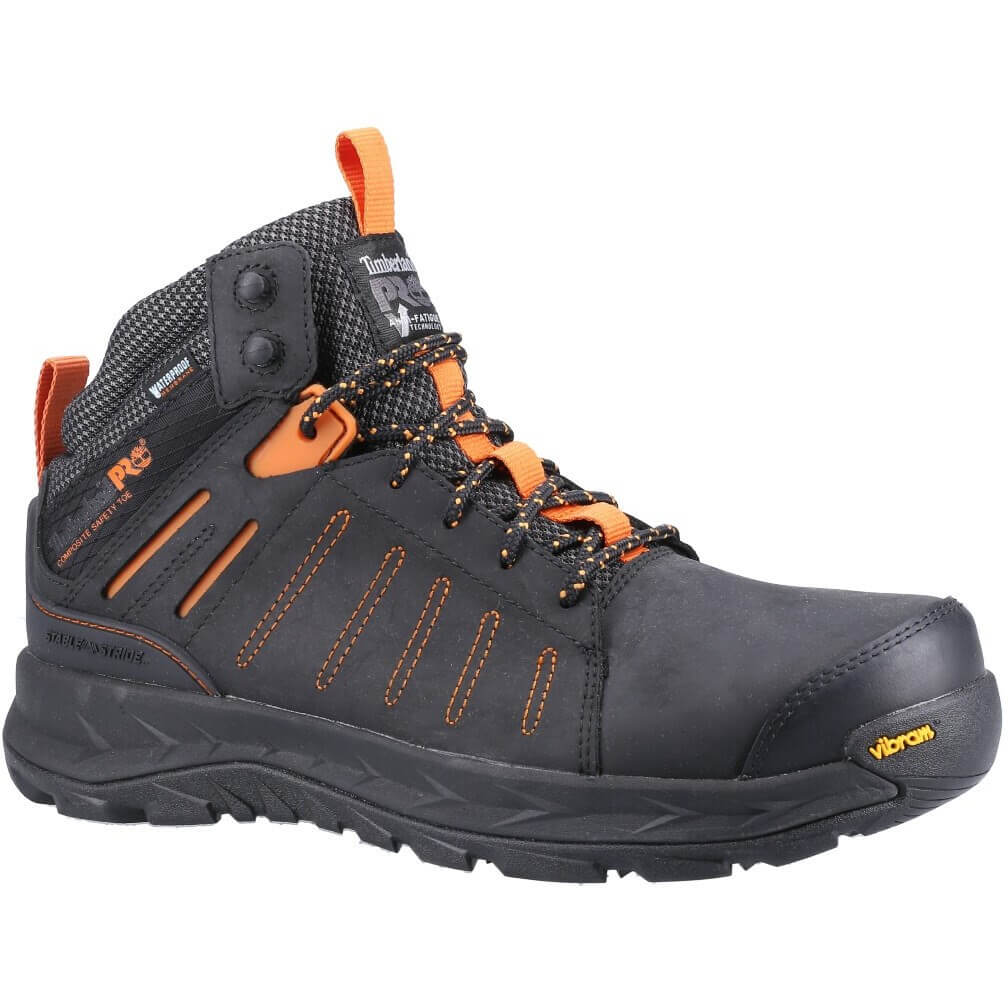 Timberland Pro Trailwind Waterproof Work Safety Boots Black 1#colour_black