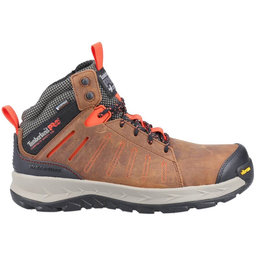 Timberland Pro Trailwind Waterproof Work Safety Boots Brown 4#colour_brown
