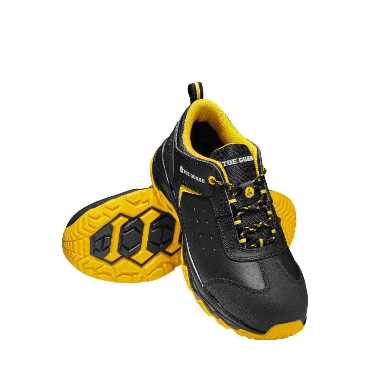 Toe Guard by Snickers 80530 WILD LOW ESD S3 Wide Fit Safety Shoes Black Yellow 05 #colour_black-yellow
