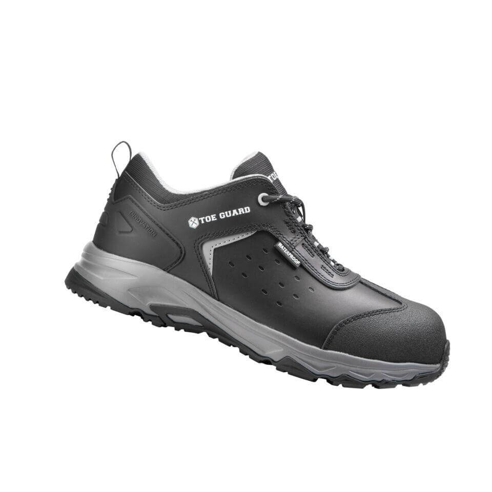 Toe Guard by Snickers 80535 WILD WR LOW Metal Free Waterproof ESD S3 Wide Fit Safety Shoes Black 1B #colour_black