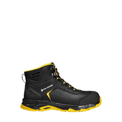 Toe Guard by Snickers 80540 WILD MID ESD S3 Wide Fit Safety Boots Black Yellow 01 #colour_black-yellow