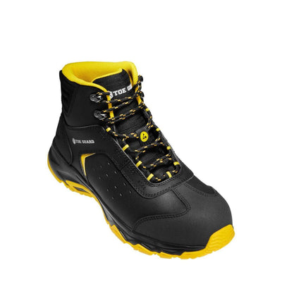 Toe Guard by Snickers 80540 WILD MID ESD S3 Wide Fit Safety Boots Black Yellow 08 #colour_black-yellow
