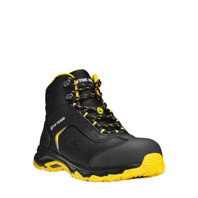 Toe Guard by Snickers 80540 WILD MID ESD S3 Wide Fit Safety Boots Black Yellow 09 #colour_black-yellow