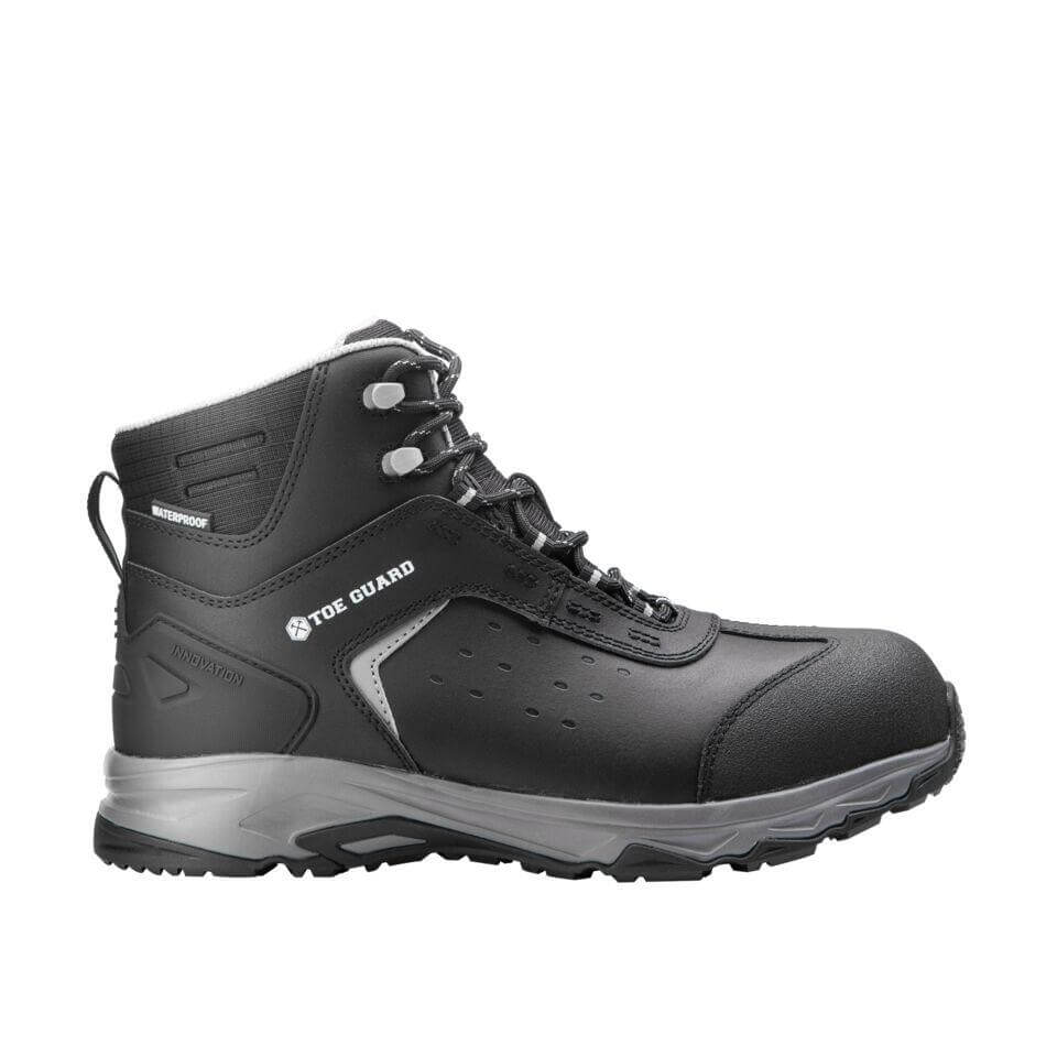 Toe Guard by Snickers 80545 WILD WR MID Metal Free Waterproof ESD S3 Wide Fit Safety Boots Black 1 #colour_black