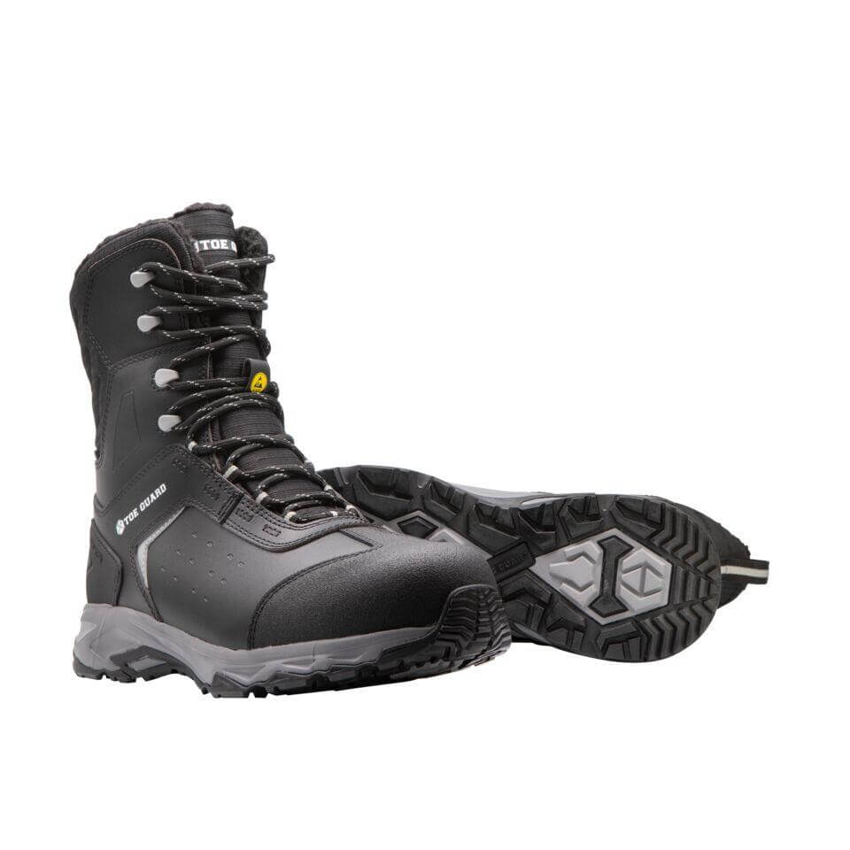 Toe Guard by Snickers 80565 WILD WR High Leg Safety Boots Waterproof ESD S3 Wide Fit Metal Free Black 5 #colour_black