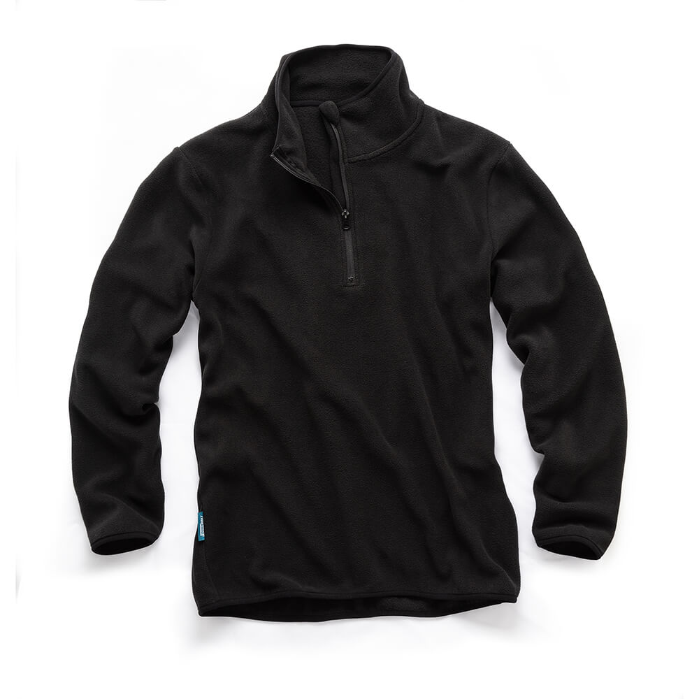 Tough Grit 1/4-Zip Fleece Black Black 1#colour_black