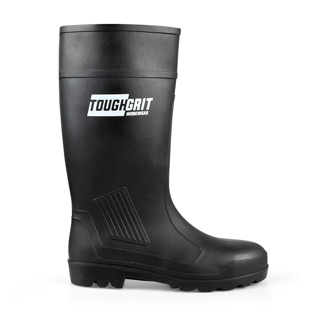 Tough Grit Larch Safety Wellies Black 1#colour_black