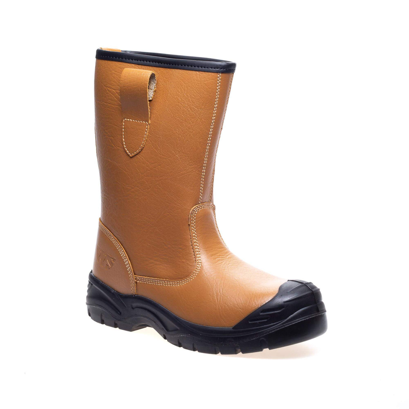 Work Site SS403SM Tan Fur Lined Safety Rigger Boots Tan Main #colour_tan