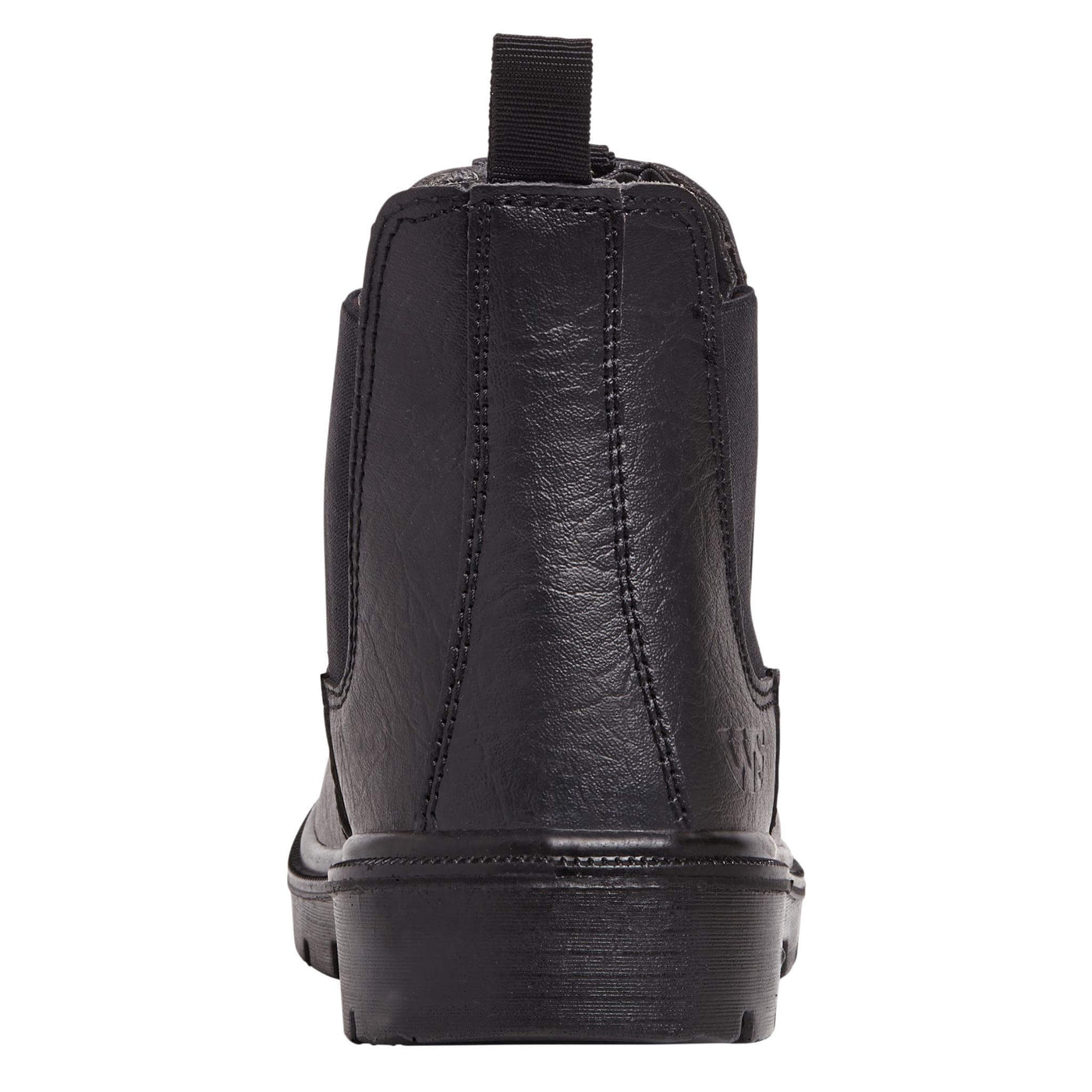 Work Site SS600SM Black Leather Safety Dealer Boots Black Heel #colour_black
