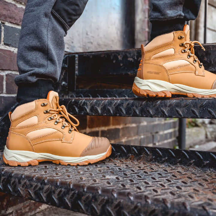 Worktough Heeley Safety Boots Honey Lifestyle 1#colour_honey