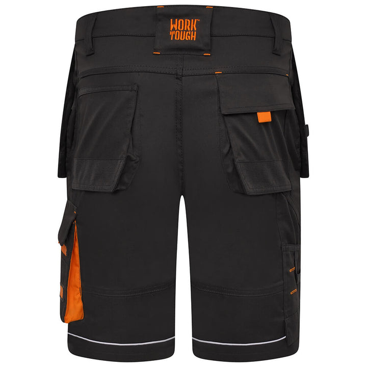Worktough Holster Pocket Work Shorts Black Product 2#colour_black
