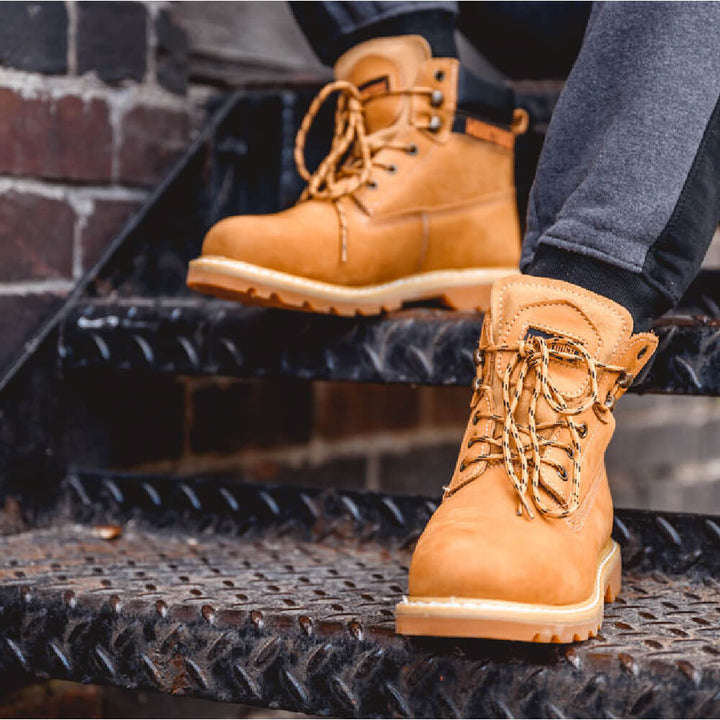 Worktough Kelham Safety Boots Honey Lifestyle 3#colour_honey