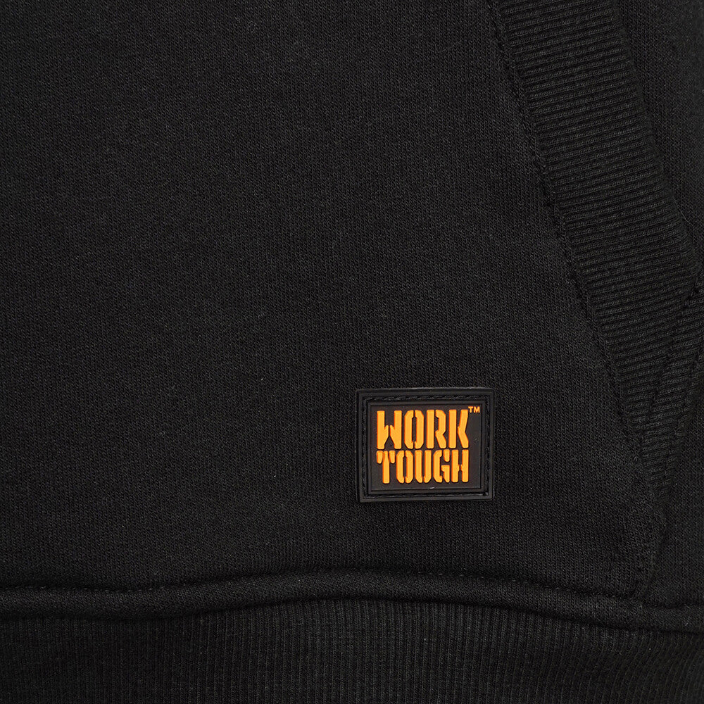 Worktough Logo Pullover Hoodie Black Product 5#colour_black