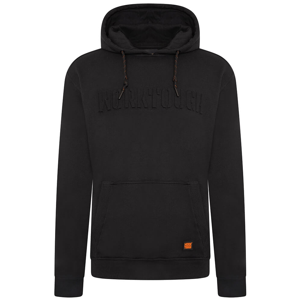 Worktough Logo Pullover Hoodie Black Product Main#colour_black