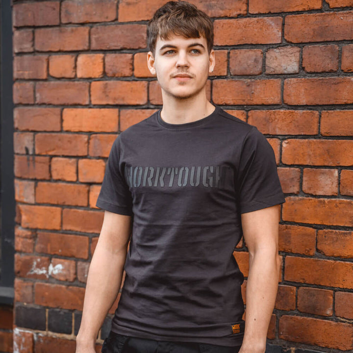 Worktough Logo T-Shirt Dark Grey Lifestyle 2#colour_dark-grey