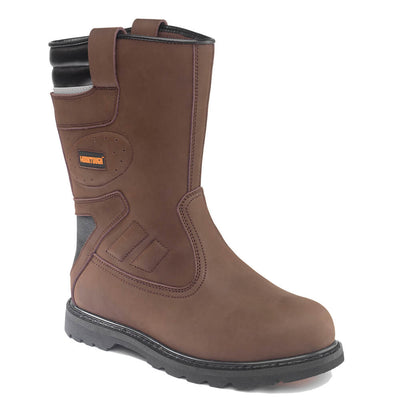 Worktough Safety Rigger Boots Brown Product Main#colour_brown