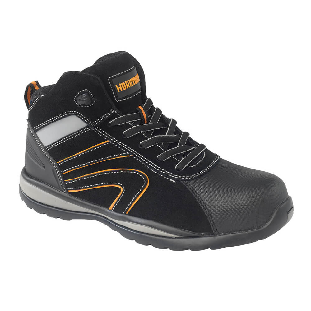 Worktough Strike Midcut Safety Boots Black Product Main#colour_black