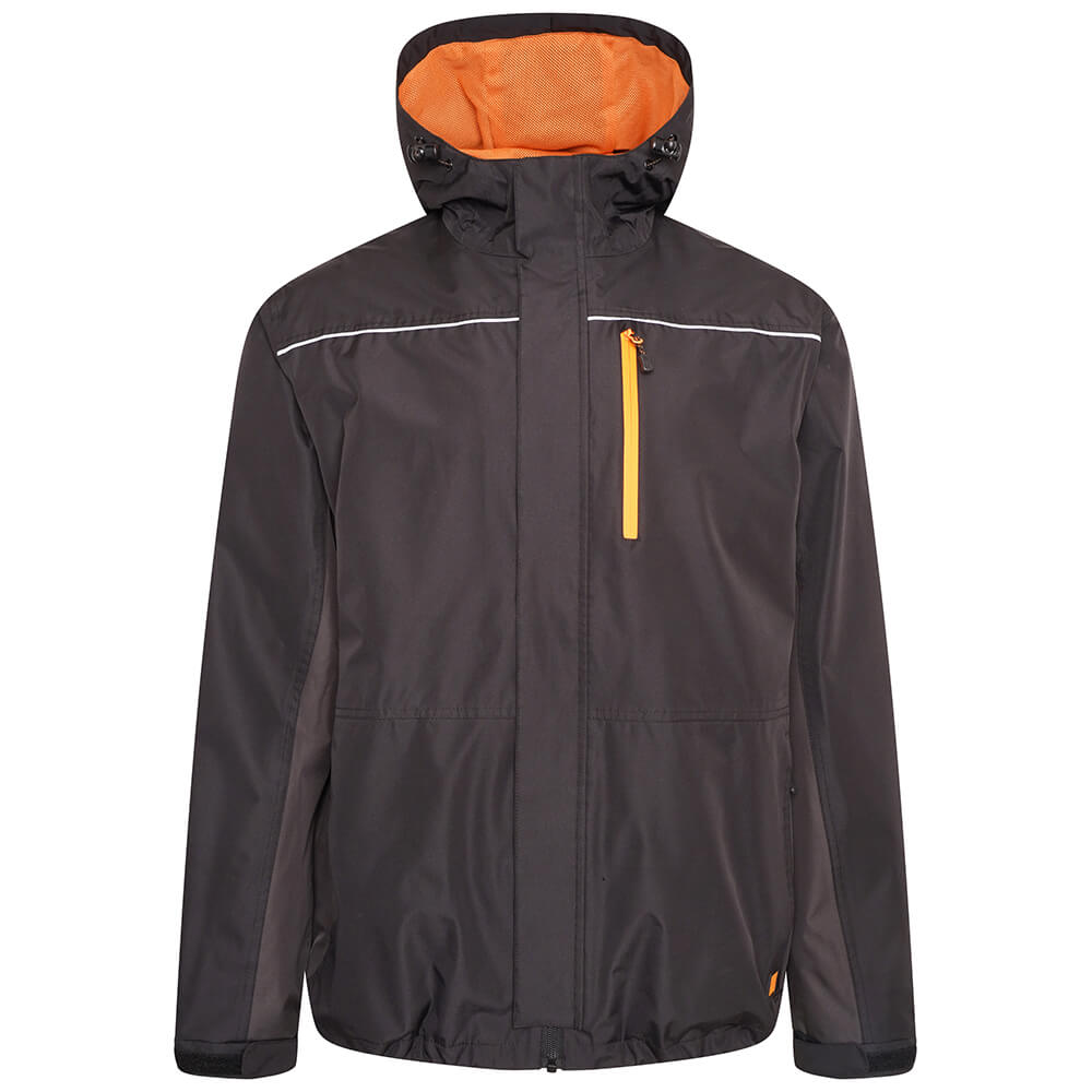 Worktough Waterproof Jacket Black Product Main#colour_black
