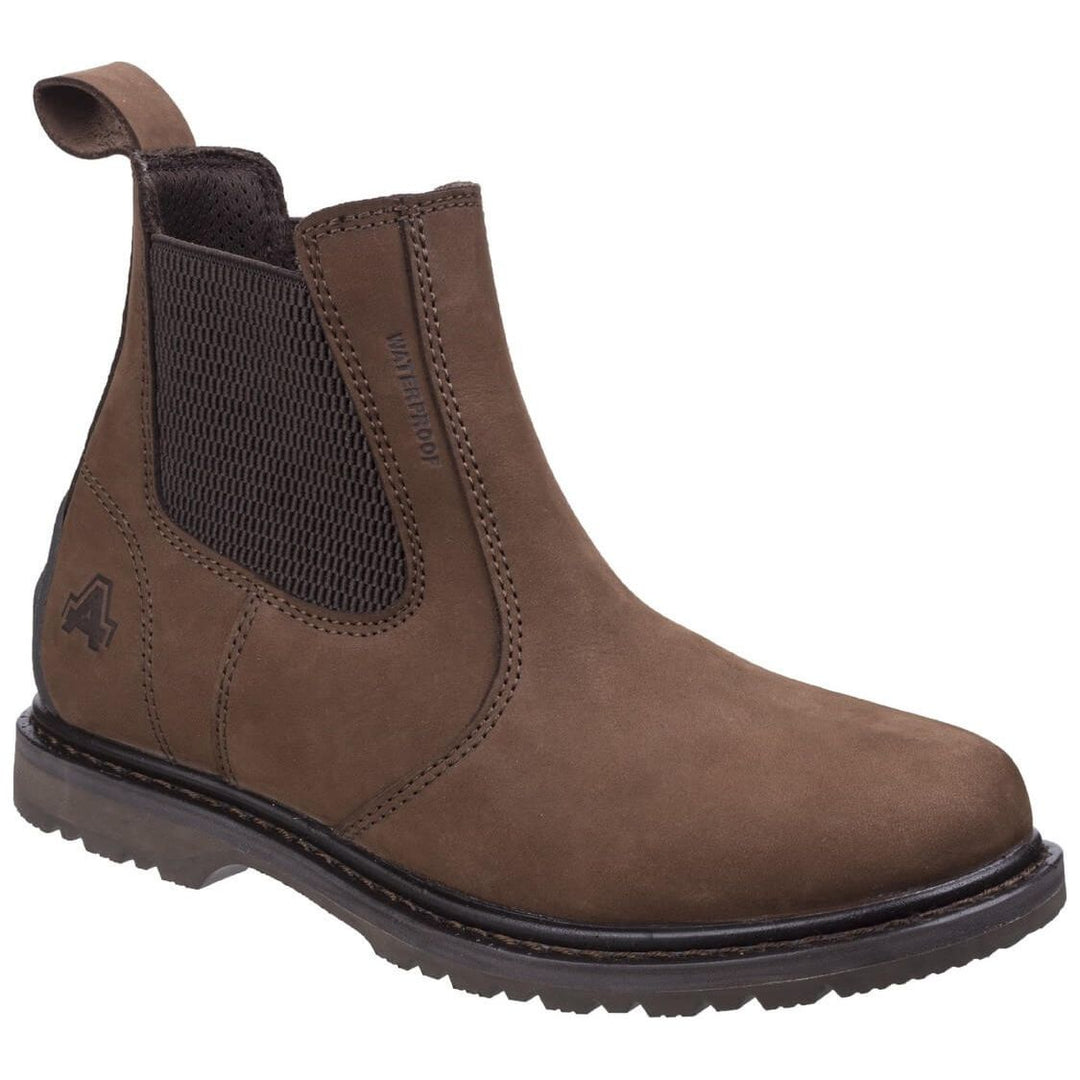 Amblers Safety FS225 Men's Waterproof Chelsea Safety Boot - Goodyear Welted, Steel Toe, UK 12 / EU 47, Brown