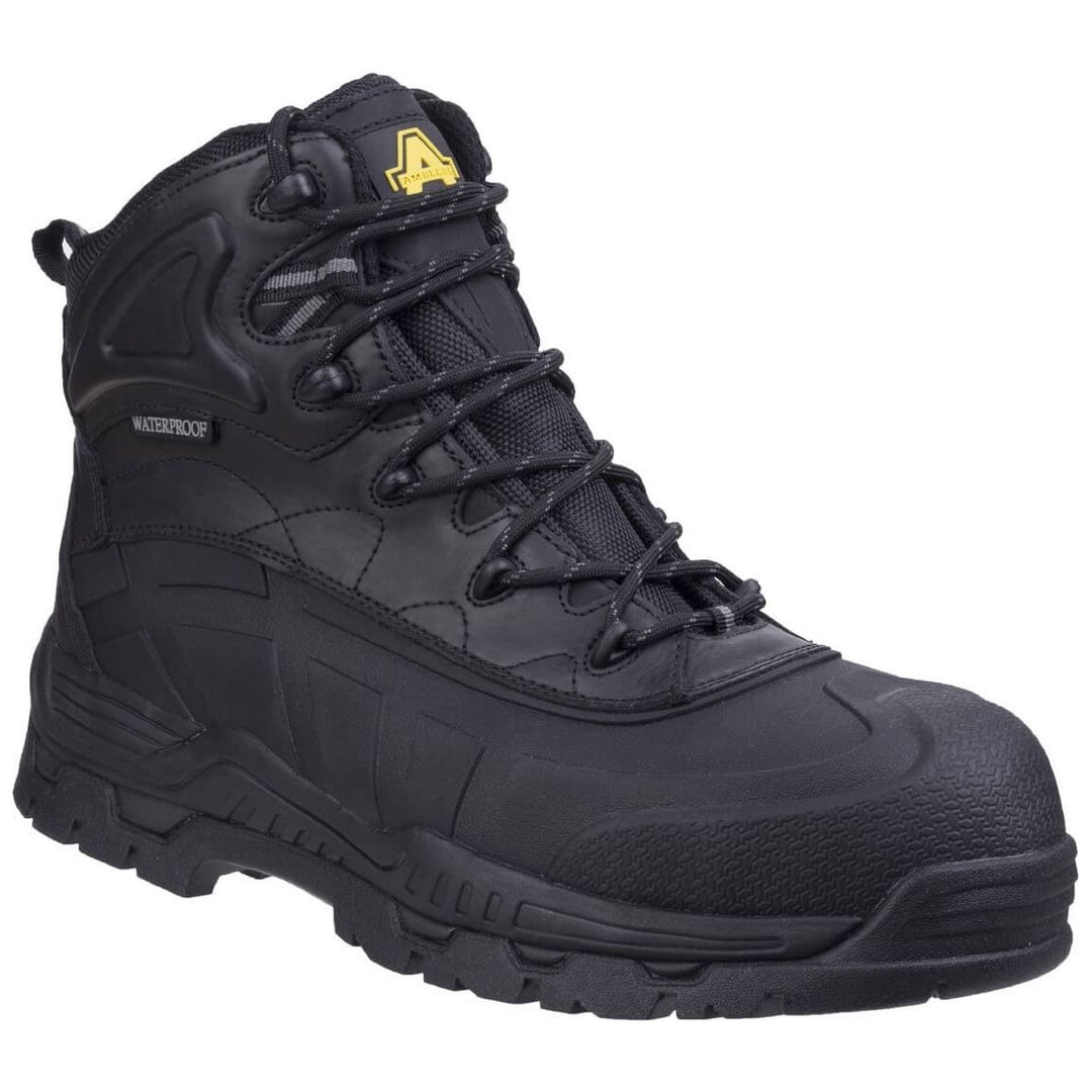Amblers Safety FS008 Men's Hi-Leg Steel Toe Boots – Water Resistant, SRC Slip Resistant, UK 13 / EU 48