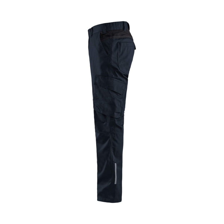 Blaklader 1444 Industry Trousers Stretch - Mens (14441832) - (Colours 2 of 3) - workweargurus.com #colour_dark-navy-black