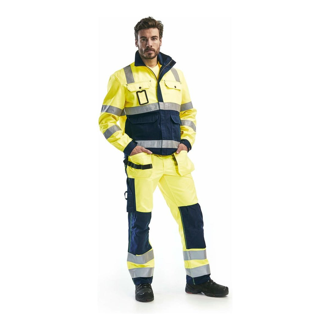 Blaklader 1533 Craftsman Hi-Vis Trousers - Mens (15331860) - (Colours 2 of 2) - workweargurus.com