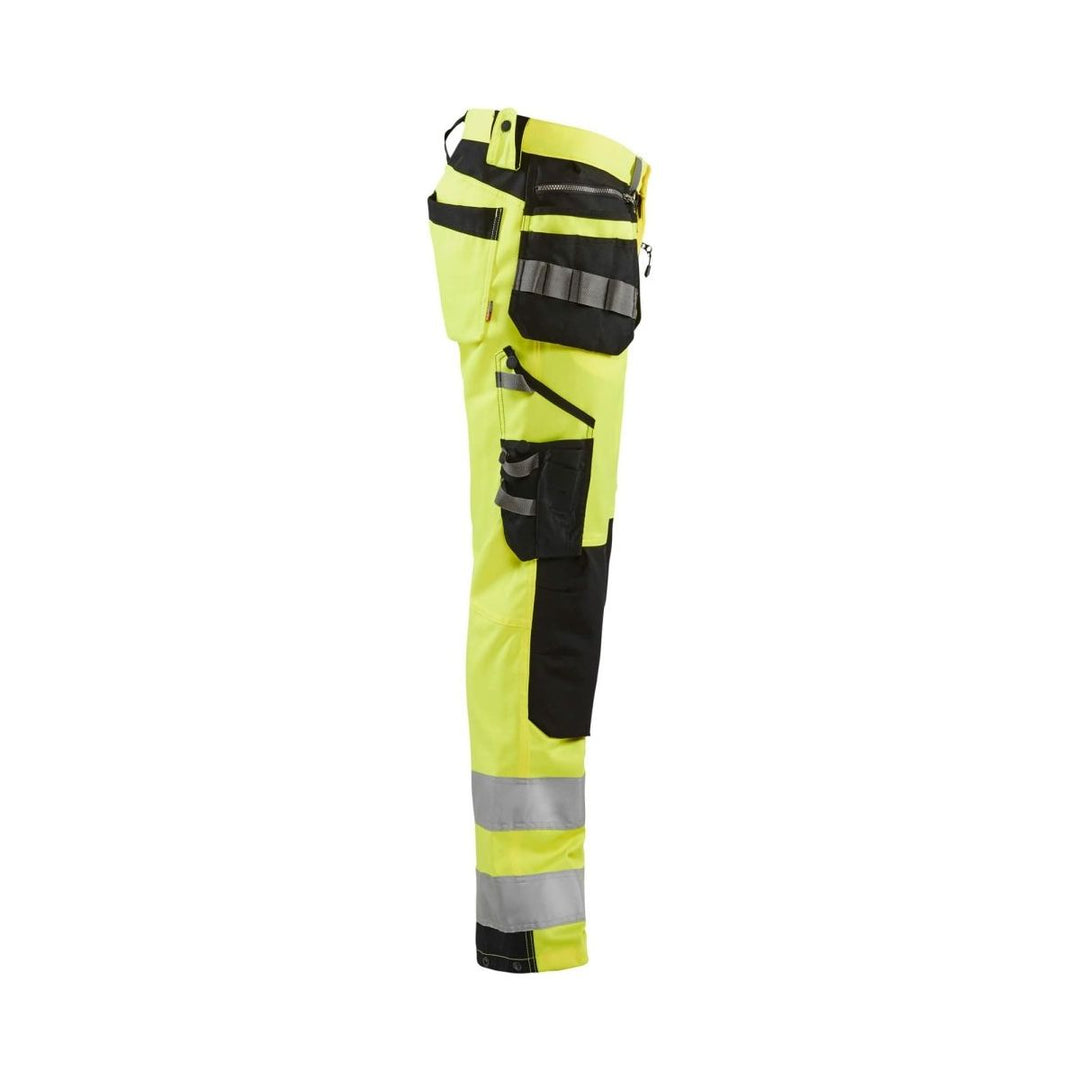 Blaklader 1592 Hi-Vis Stretch Trousers Holster Pockets - Mens (15921818) - (Colours 1 of 2) - workweargurus.com