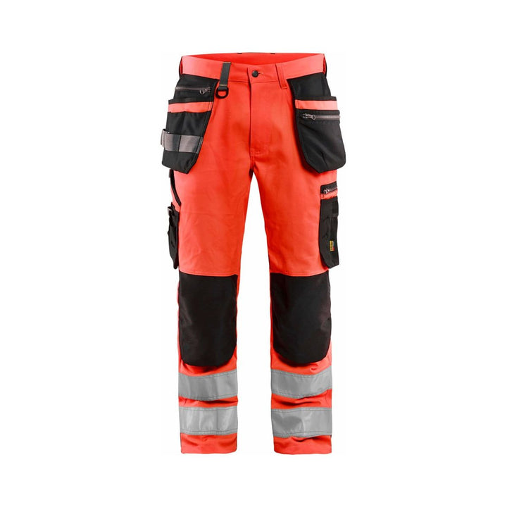 Blaklader 1592 Hi-Vis Stretch Trousers Holster Pockets - Mens (15921818) - (Colours 1 of 2) - workweargurus.com