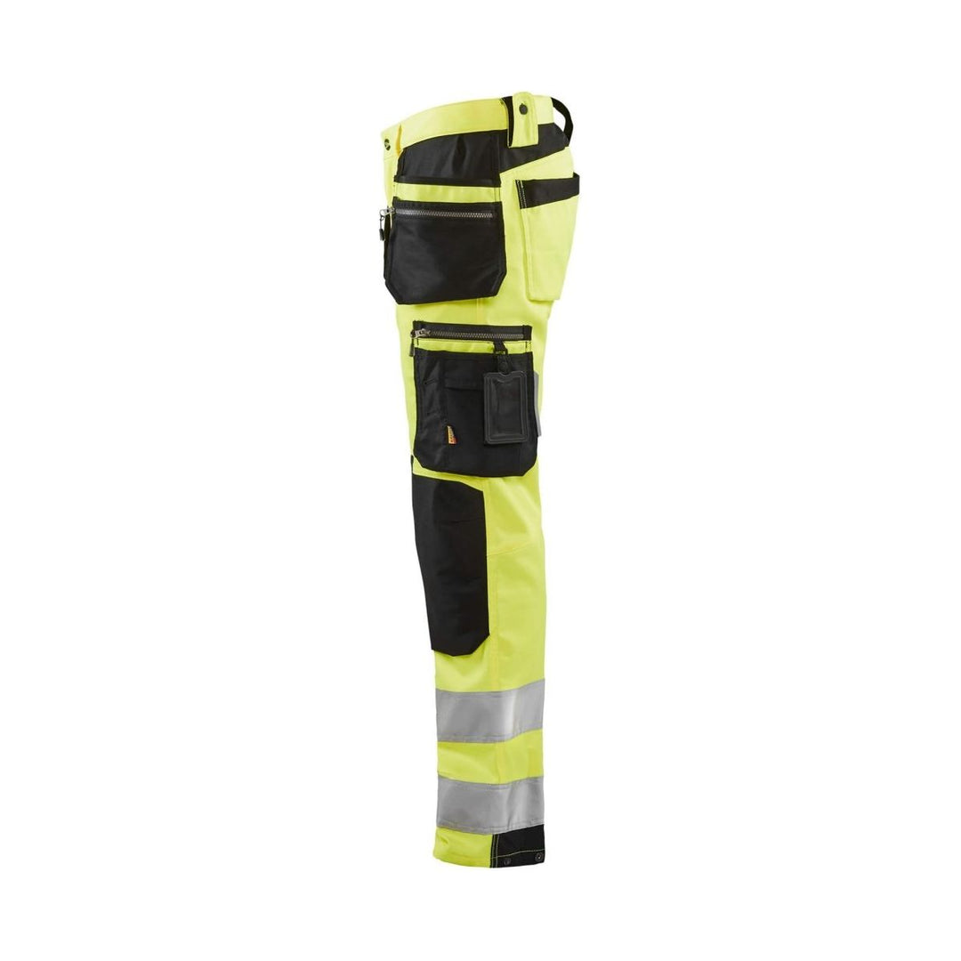 Blaklader 1592 Hi-Vis Stretch Trousers Holster Pockets - Mens (15921818) - (Colours 1 of 2) - workweargurus.com