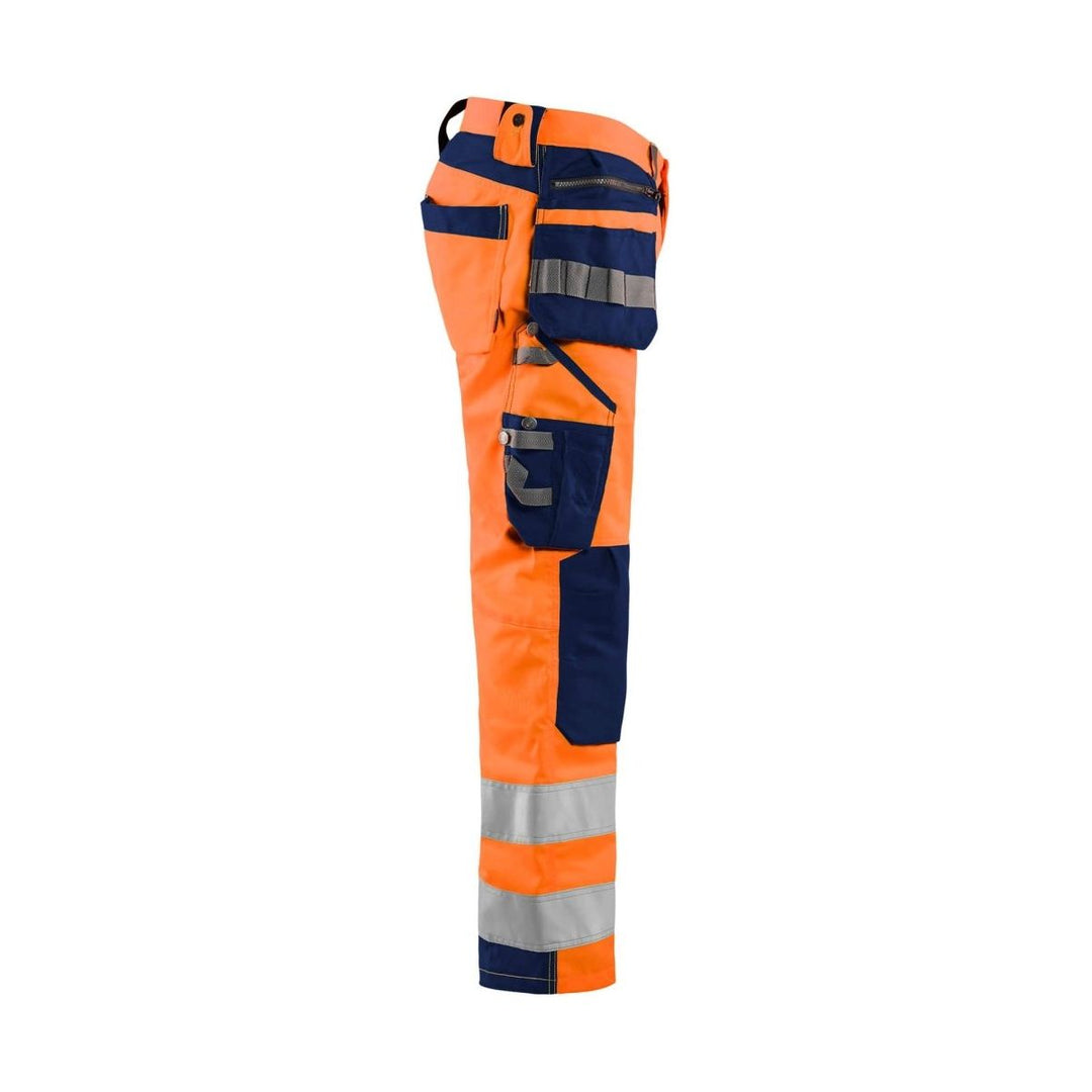 Blaklader 1592 Hi-Vis Stretch Trousers Holster Pockets - Mens (15921818) - (Colours 1 of 2) - workweargurus.com