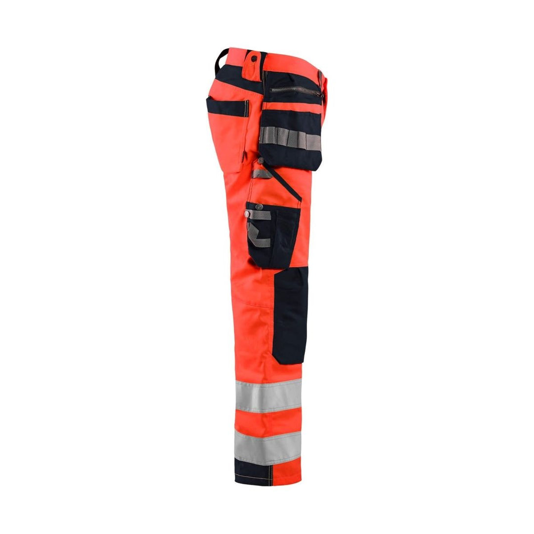 Blaklader 1592 Hi-Vis Stretch Trousers Holster Pockets - Mens (15921818) - (Colours 1 of 2) - workweargurus.com