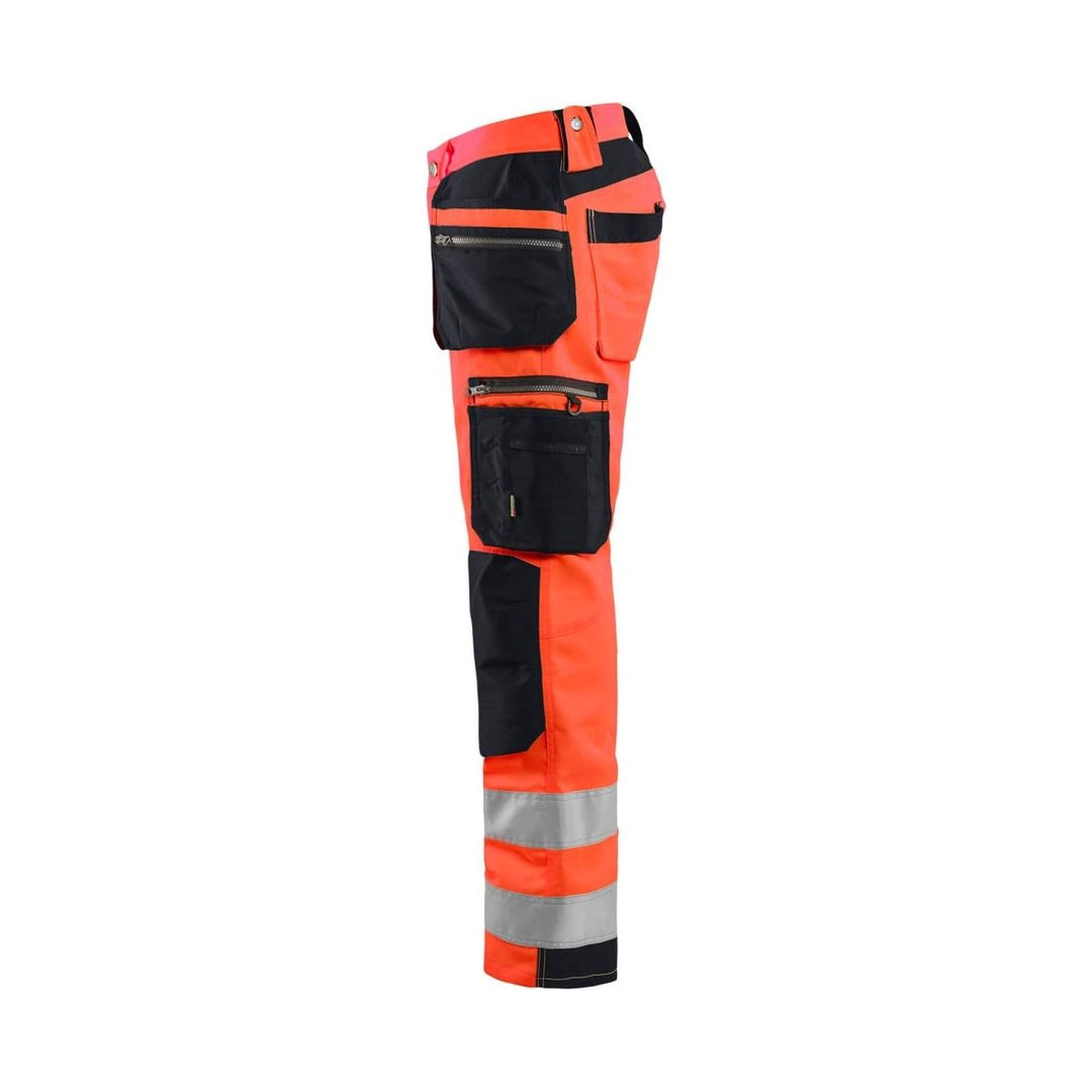 Blaklader 1592 Hi-Vis Stretch Trousers Holster Pockets - Mens (15921818) - (Colours 1 of 2) - workweargurus.com