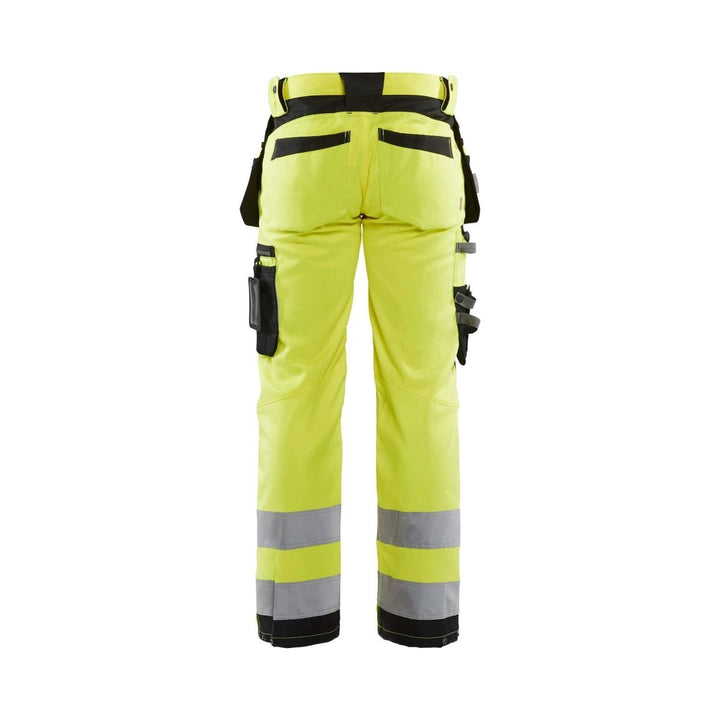 Blaklader 1592 Hi-Vis Stretch Trousers Holster Pockets - Mens (15921818) - (Colours 1 of 2) - workweargurus.com